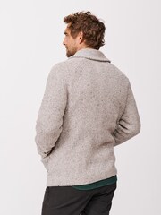 Aubin Grey Studham Shawl Collar Cardigan - Image 5 of 6