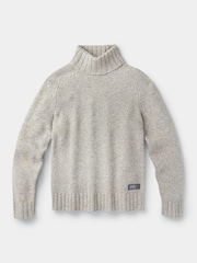 Aubin Caster Donegal Roll Neck Brown Jumper - Image 5 of 5