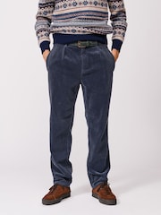 Aubin Blue Barrowby Cord 100% Cotton Trousers - Image 1 of 5