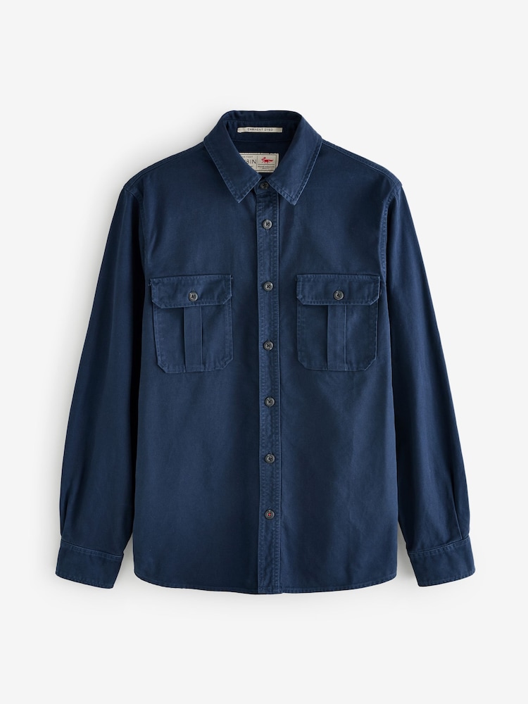 Aubin Blue Dovedale 100% Cotton Overshirt - Image 1 of 1