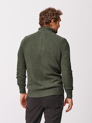 Aubin Green Pelham Zip Neck Jumper - Image 2 of 6