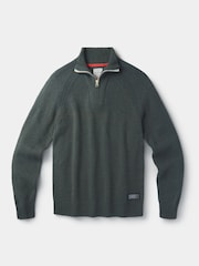 Aubin Green Pelham Zip Neck Jumper - Image 6 of 6