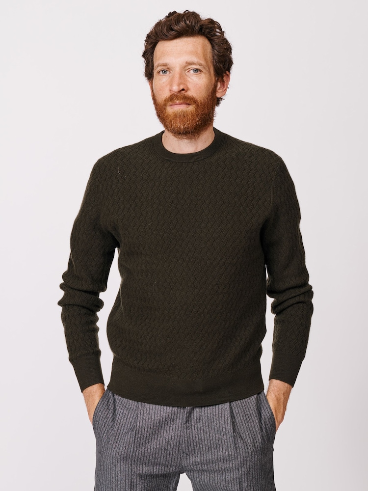 Aubin Oswald Cashmere Blend Crew Neck Black Jumper - Image 1 of 5