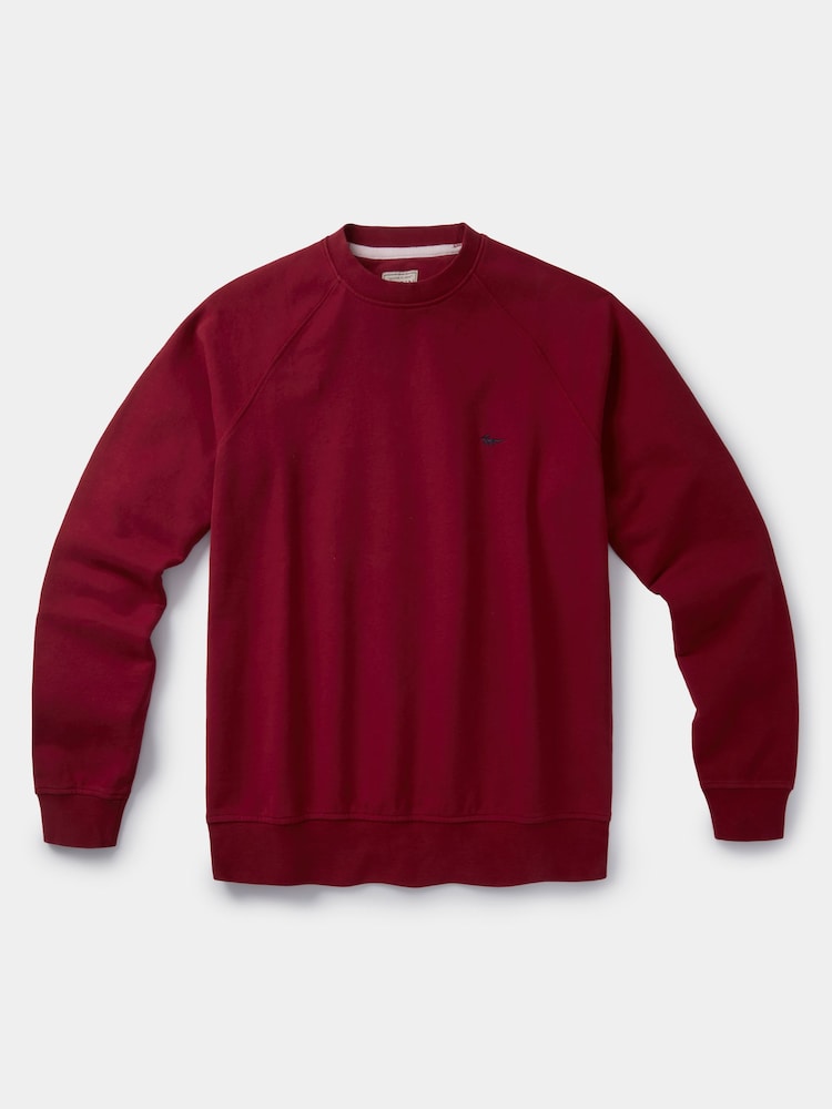 Aubin Red Ash Crew Neck 100% Cotton Jumper - Image 1 of 2