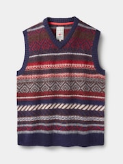 Aubin Blue Fairisle Slipover Jumper - Image 5 of 5