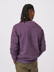 Aubin Purple Vestry Crew 100% Cotton Sweatshirt - Image 2 of 6