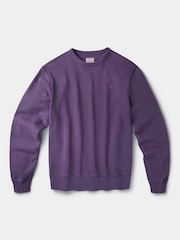 Aubin Purple Vestry Crew 100% Cotton Sweatshirt - Image 6 of 6