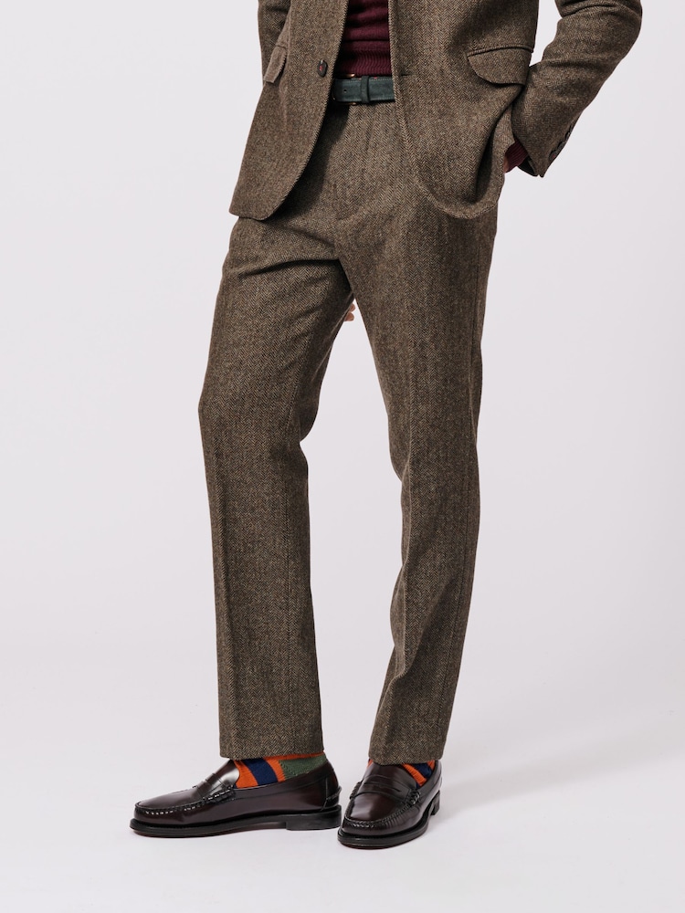 Aubin Green Pasmore Wool Suit Trousers - Image 2 of 6