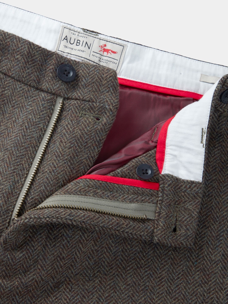 Aubin Green Pasmore Wool Suit Trousers - Image 6 of 6