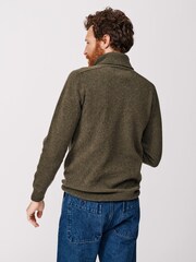 Aubin Green Taylor Cashmere Touch Roll Neck Jumper - Image 2 of 5