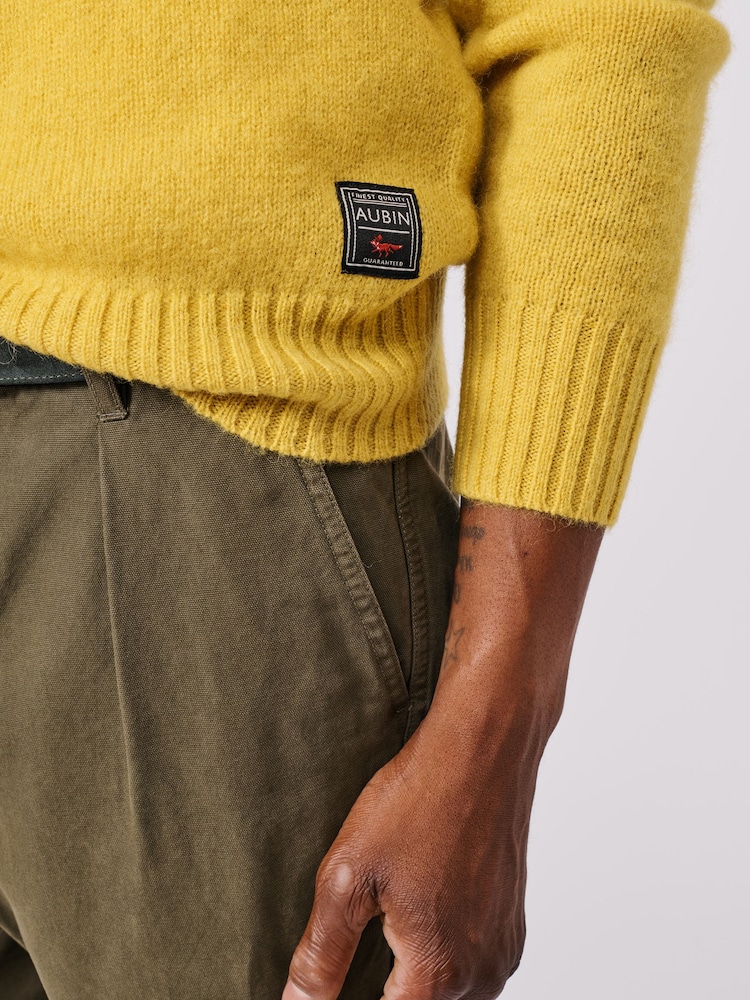 Aubin Yellow Prestwick Shetland Crew Jumper - Image 4 of 4