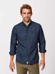 Aubin Blue Aldridge Oxford Button Down 100% Cotton Shirt - Image 1 of 4