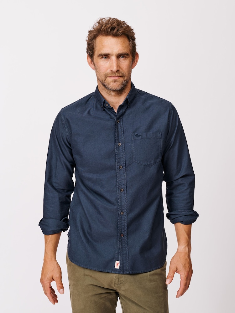 Aubin Blue Aldridge Oxford Button Down 100% Cotton Shirt - Image 1 of 4