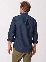 Aubin Blue Aldridge Oxford Button Down 100% Cotton Shirt - Image 2 of 4