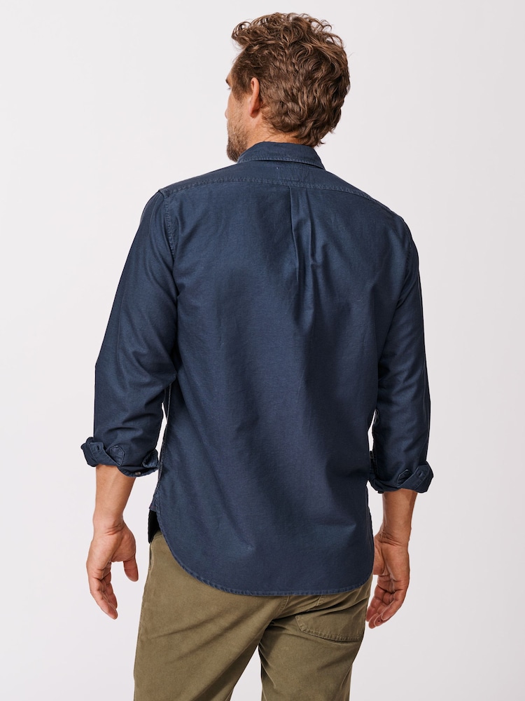 Aubin Blue Aldridge Oxford Button Down 100% Cotton Shirt - Image 2 of 4