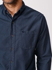 Aubin Blue Aldridge Oxford Button Down 100% Cotton Shirt - Image 4 of 4