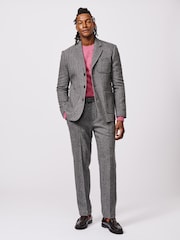 Aubin Grey Mareham Wool Patch Pocket Suit Blazer - Imagen 3 de 9