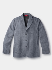 Aubin Grey Mareham Wool Patch Pocket Suit Blazer - Imagen 7 de 9