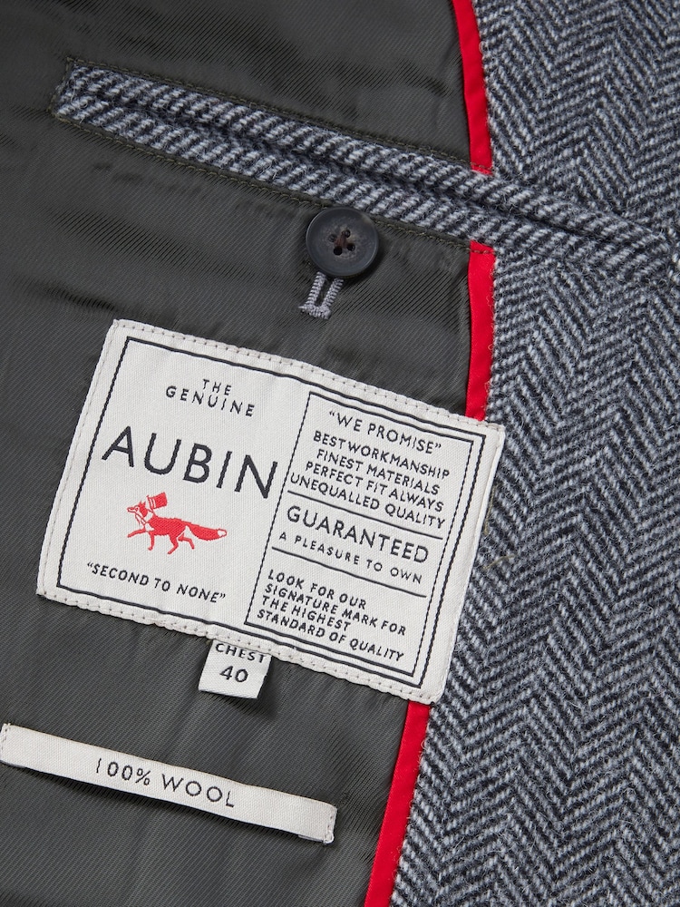 Aubin Grey Mareham Wool Patch Pocket Suit Blazer - Imagen 9 de 9