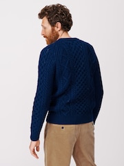 Aubin Aran Wool Jumper - Image 3 of 4