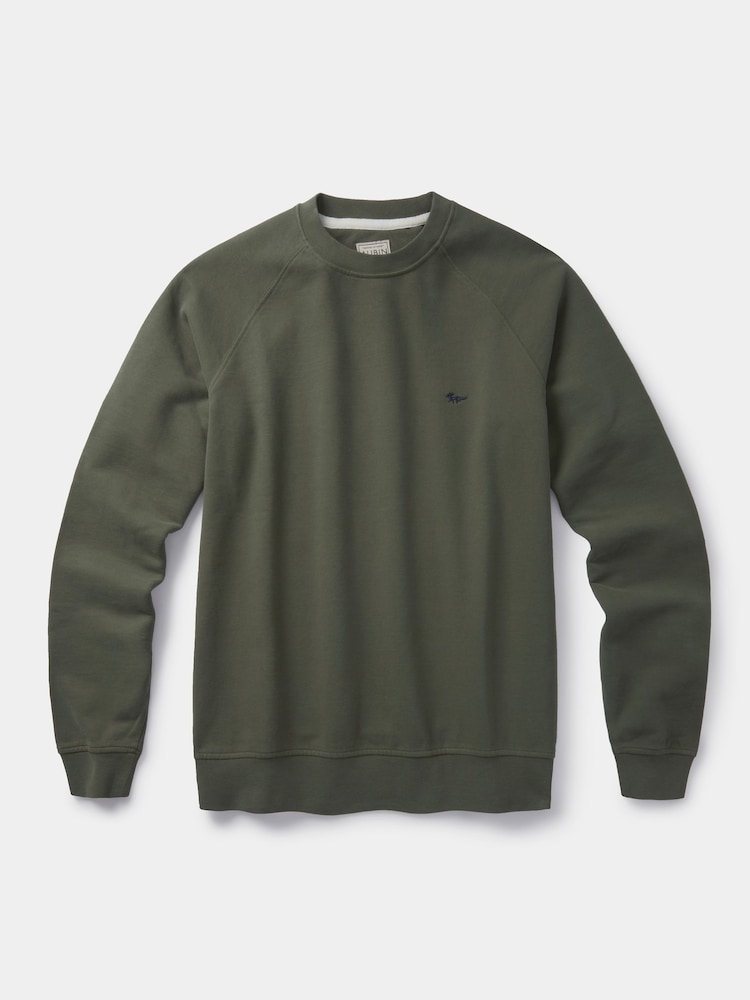 Aubin Green Ash Crew Neck 100% Cotton Jumper - Imagem 1 de 2