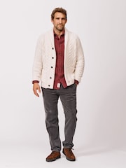 Aubin Natural Aran Cardigan - Imaginea 4 din 7