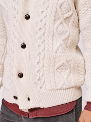 Aubin Natural Aran Cardigan - Imaginea 5 din 7