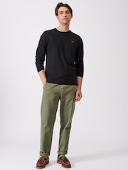Aubin Buttermere 100% Organic Cotton Long Sleeve Black T-Shirt - Bild 3 von 4