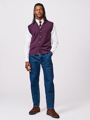 Aubin Purple Portman Waistcoat - Image 3 of 4