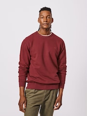 Moletom Aubin red Crew 100% Cotton Sweatshirt - Imagem 1 de 6