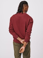 Moletom Aubin red Crew 100% Cotton Sweatshirt - Imagem 2 de 6