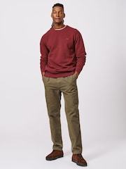 Moletom Aubin red Crew 100% Cotton Sweatshirt - Imagem 3 de 6