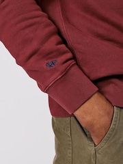 Moletom Aubin red Crew 100% Cotton Sweatshirt - Imagem 4 de 6