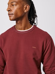 Moletom Aubin red Crew 100% Cotton Sweatshirt - Imagem 5 de 6
