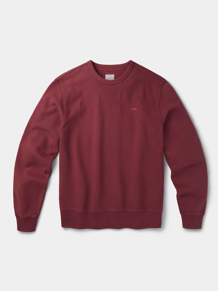 Moletom Aubin red Crew 100% Cotton Sweatshirt - Imagem 6 de 6