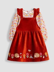 Oranžna - Jojo Maman Bébé Aplicirana obleka z naprsnikom & Top Set - Slika 1 iz 6