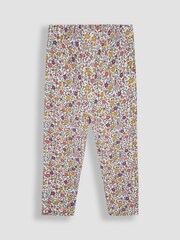 JoJo Maman Bébé Orange 2-Pack Ditsy Floral Leggings - Image 8 of 10