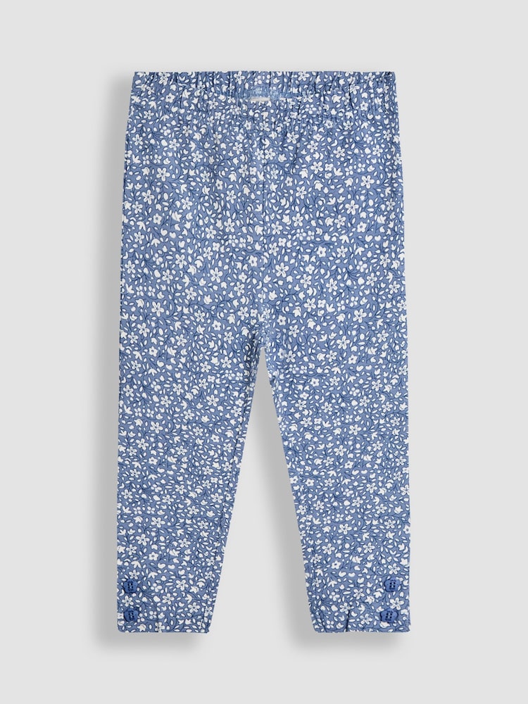 Hellblau - JoJo Maman Bébé 2-Pack Classic Floral Leggings - Bild 2 von 5