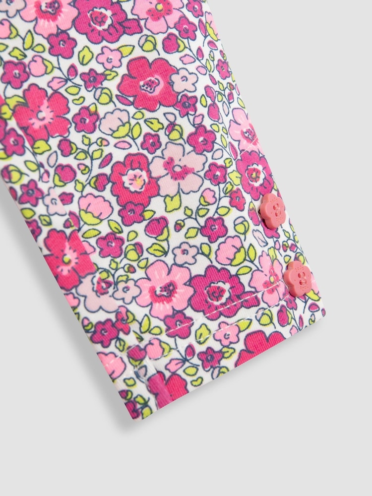 JoJo Maman Bébé Pink 2-Pack Ditsy Floral Leggings - Image 7 of 7