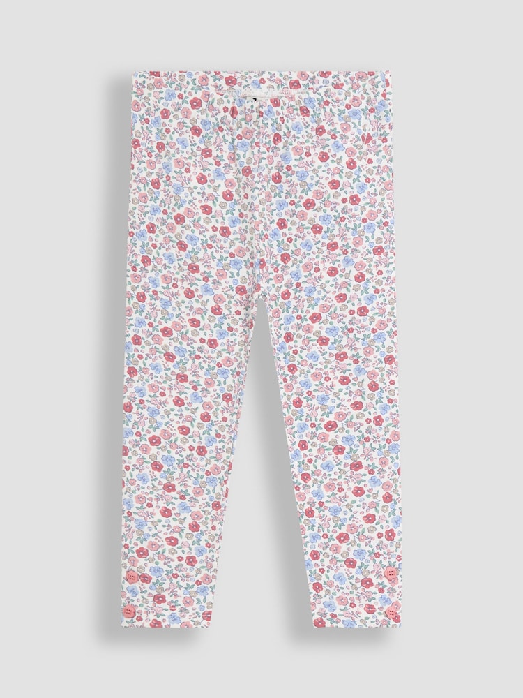Hellrosa - JoJo Maman Bébé 2-Pack Classic Floral Leggings - Bild 2 von 5