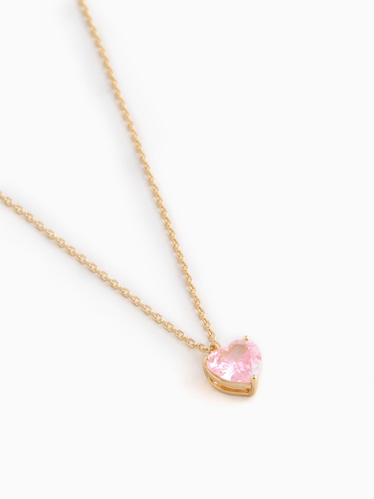 kate spade new york Gold Tone October Pink Pendant Necklace - Image 1 of 2 kate spade new york Gold Tone October Pink Pendant Necklace - Image 1 of 2