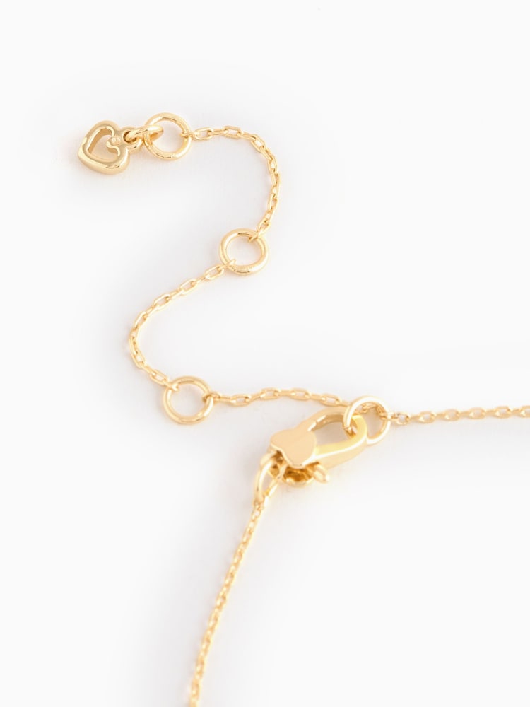 kate spade new york Gold Tone October Pink Pendant Necklace - Image 2 of 2 kate spade new york Gold Tone October Pink Pendant Necklace - Image 2 of 2