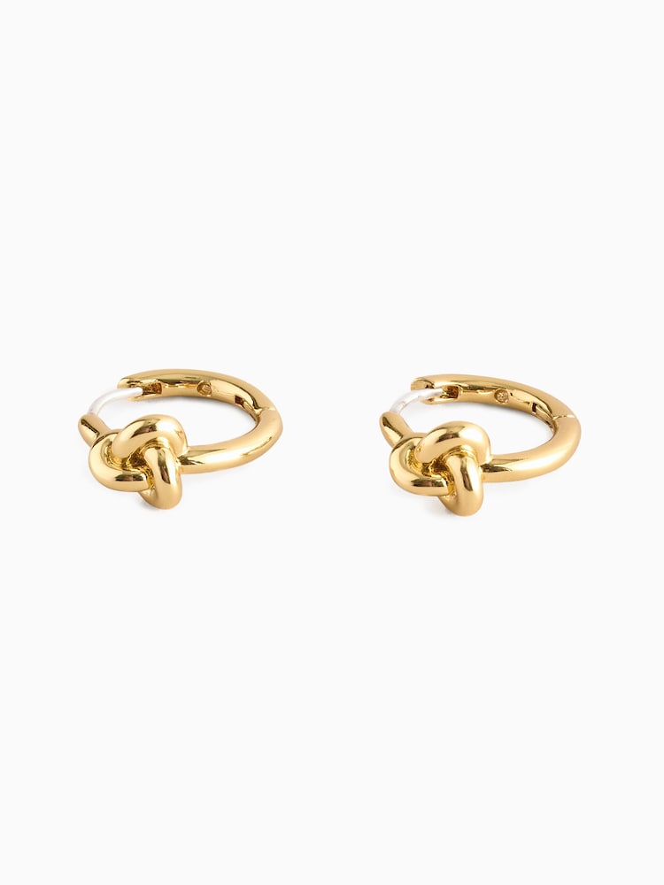 kate spade new york Gold Tone Knot Huggies - Image 1 of 3