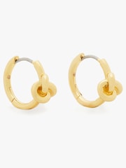 kate spade new york Gold Tone Knot Huggies - Image 3 of 3