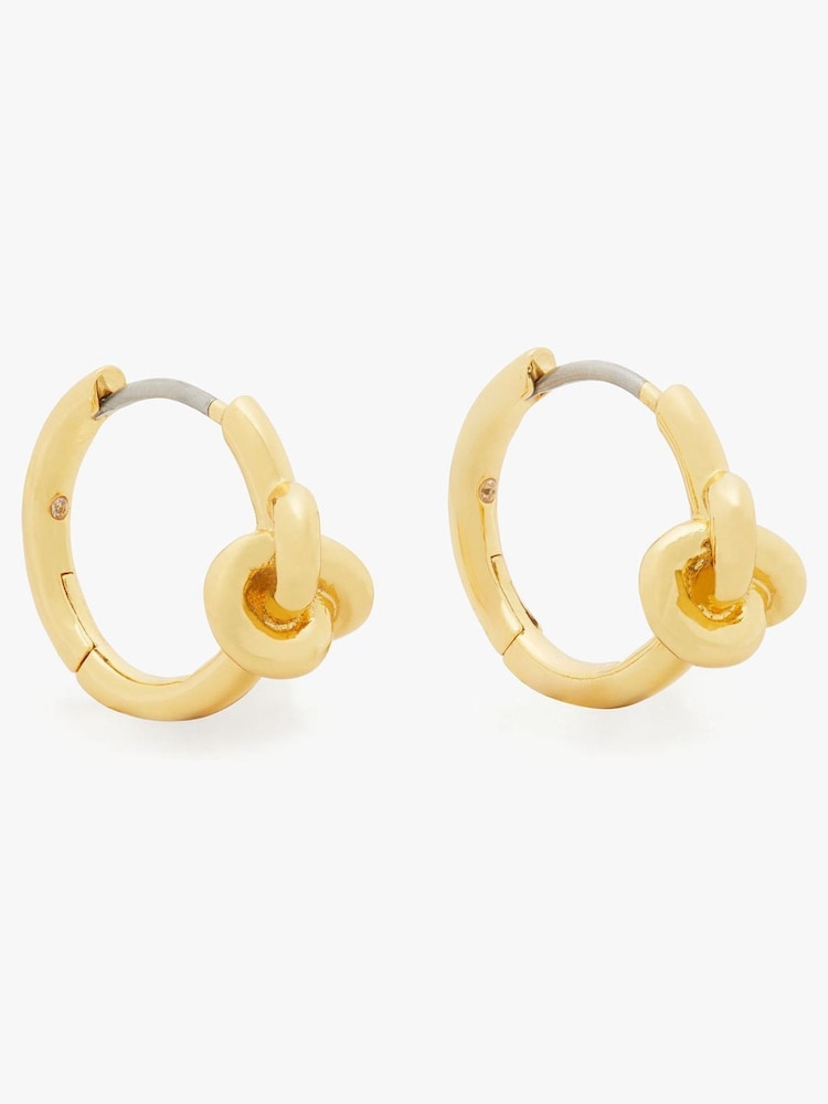 kate spade new york Gold Tone Knot Huggies - Image 3 of 3