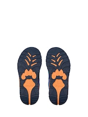 Clarks Blue Orange Kids Wide Fit Bright Selva Hero Shoes - Image 7 of 8