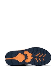 Clarks Blue Orange Kids Wide Fit Bright Selva Hero Shoes - Image 8 of 8