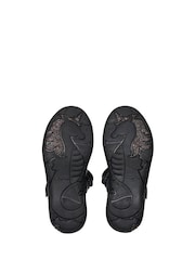 Clarks Black Extra Wide Fit (H) Patent Relda Spark Kid Shoes - Image 6 of 8