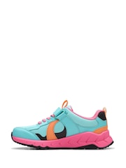 Azul Rosa - Clarks Kids Wide Fit Bright Selva Hero Shoes - Imagen 2 de 8