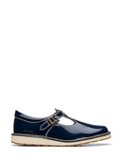 Mornarsko modra - Otroški čevlji Clarks Leather Joyful Skip - Slika 1 iz 6